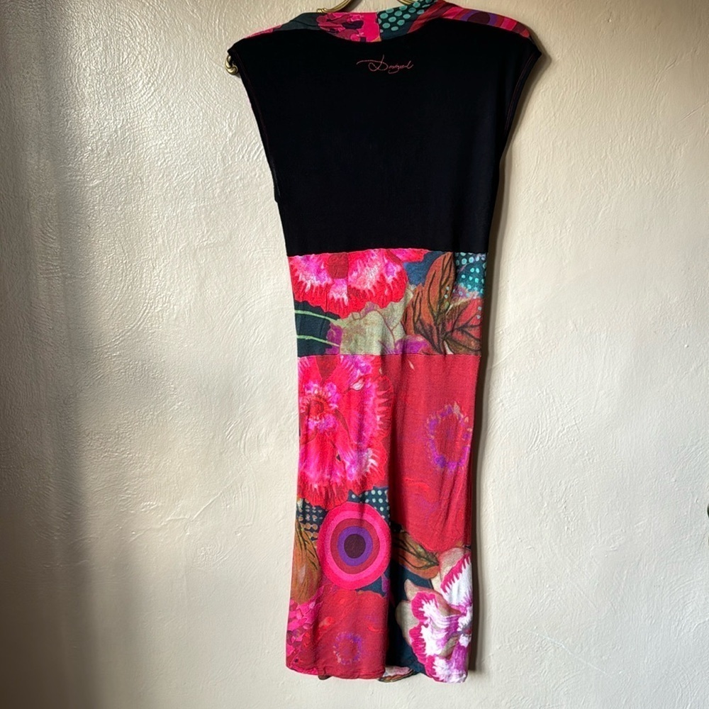 Desigual Floral Twist Dress Size Medium - Picture 2 of 5